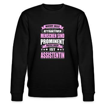 Nicht Alle Menschen Sind Prominent Assistentin - Stanley/Stella Unisex Bio-Sweatshirt CHANGER  - Schwarz - Vorne - Nik (191cm) & Marisol (170cm)