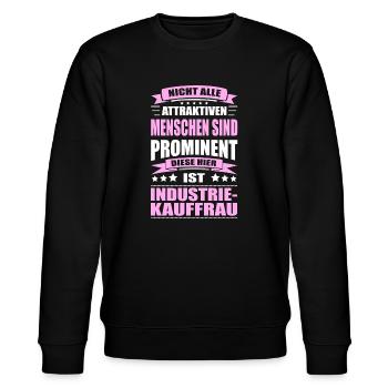 Industriekauffrau Abschluss Prüfung Bestanden - Stanley/Stella Unisex Bio-Sweatshirt CHANGER  - Schwarz - Vorne - Nik (191cm) & Marisol (170cm)