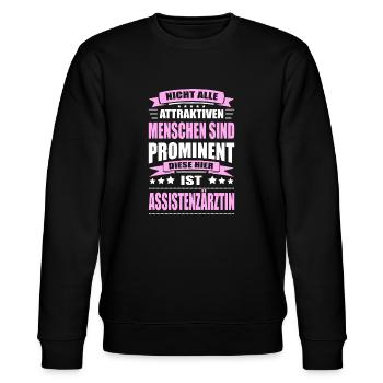 Assistenzärztin Ärztin Abschluss Arzt - Stanley/Stella Unisex Bio-Sweatshirt CHANGER  - Schwarz - Vorne - Nik (191cm) & Marisol (170cm)
