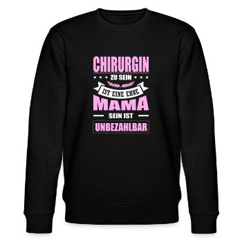 Chirurgin Zu Sein Eine Ehre Mama Sein Unbezahlbar - Stanley/Stella Unisex Bio-Sweatshirt CHANGER  - Schwarz - Vorne - Nik (191cm) & Marisol (170cm)