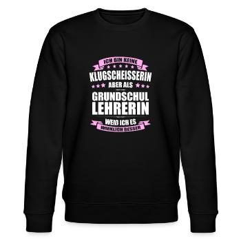 Grundschullehrerin Lehrerin Erinnerung Lehrer - Stanley/Stella Unisex Bio-Sweatshirt CHANGER  - Schwarz - Vorne - Nik (191cm) & Marisol (170cm)
