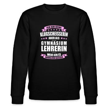 Gymnasiumlehrerin Lehrerin Erinnerung Lehrer - Stanley/Stella Unisex Bio-Sweatshirt CHANGER  - Schwarz - Vorne - Nik (191cm) & Marisol (170cm)