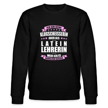 Lateinlehrerin Abschied Lehrerin Erinnerung Lehrer - Stanley/Stella Unisex Bio-Sweatshirt CHANGER  - Schwarz - Vorne - Nik (191cm) & Marisol (170cm)