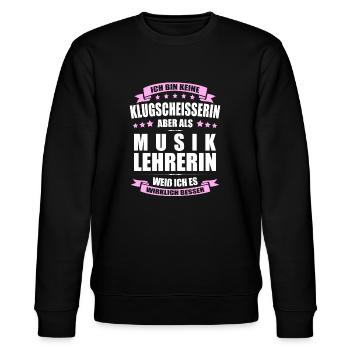 Musiklehrerin Abschied Lehrerin Erinnerung Lehrer - Stanley/Stella Unisex Bio-Sweatshirt CHANGER  - Schwarz - Vorne - Nik (191cm) & Marisol (170cm)
