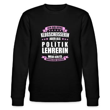 Politiklehrerin Lehrerin Erinnerung Lehrer - Stanley/Stella Unisex Bio-Sweatshirt CHANGER  - Schwarz - Vorne - Nik (191cm) & Marisol (170cm)