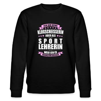 Sportlehrerin Abschied Lehrerin Erinnerung Lehrer - Stanley/Stella Unisex Bio-Sweatshirt CHANGER  - Schwarz - Vorne - Nik (191cm) & Marisol (170cm)