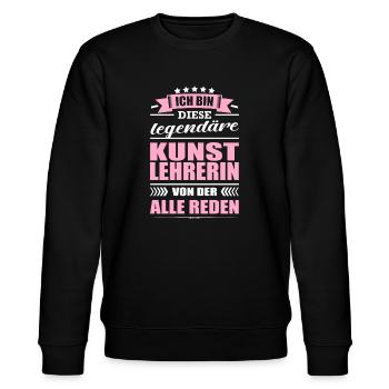 Ich Bin Diese Legendäre Kunstlehrerin Lehrerin - Stanley/Stella Unisex Bio-Sweatshirt CHANGER  - Schwarz - Vorne - Nik (191cm) & Marisol (170cm)