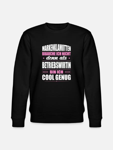 Markenklamotten Brauche Ich Nicht Betriebswirtin - Stanley/Stella Unisex Bio-Sweatshirt CHANGER  - Schwarz