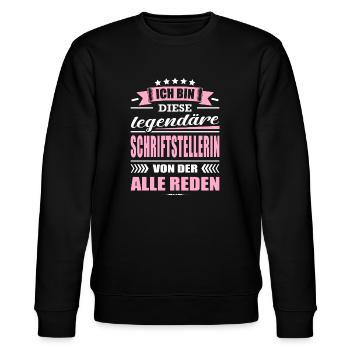 Ich Bin Diese Legendäre Schriftstellerin Autorin - Stanley/Stella Unisex Bio-Sweatshirt CHANGER  - Schwarz - Vorne - Nik (191cm) & Marisol (170cm)