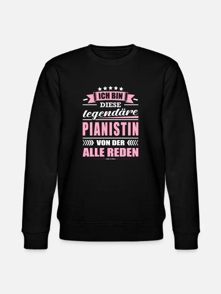 Ich Bin Diese Legendäre Pianistin Pianospielerin - Stanley/Stella Unisex Bio-Sweatshirt CHANGER  - Schwarz