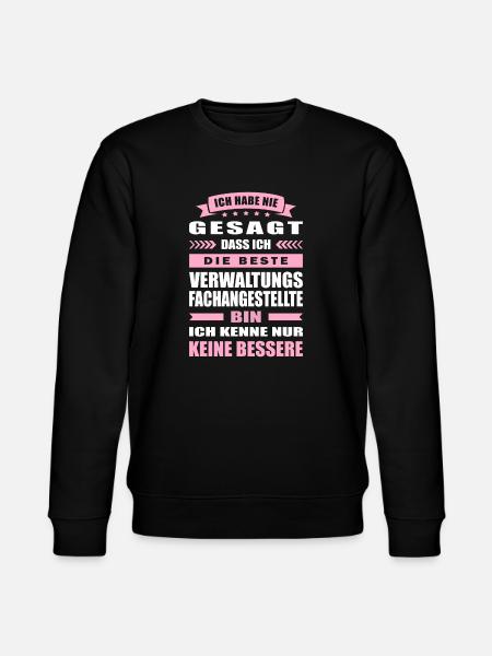 Verwaltungsfachangestellte Abschluss Prüfung Büro - Stanley/Stella Unisex Bio-Sweatshirt CHANGER  - Schwarz