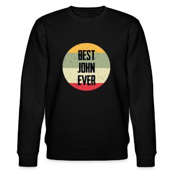 Best John Ever - Stanley/Stella Unisex Bio-Sweatshirt CHANGER  - Schwarz - Vorne - Nik (191cm) & Marisol (170cm)