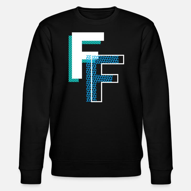 Buchstabe F - Stanley/Stella Unisex Bio-Sweatshirt CHANGER  - Schwarz