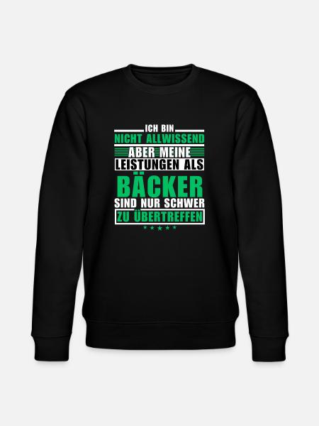 Unübertroffene Leistung als Bäcker - Stanley/Stella Unisex Bio-Sweatshirt CHANGER - Schwarz
