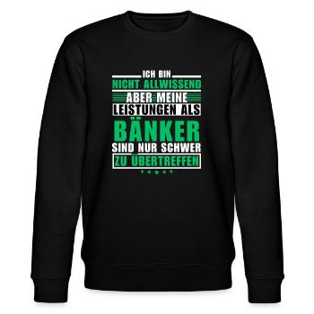 Unübertroffene Leistung als Bänker - Stanley/Stella Unisex Bio-Sweatshirt CHANGER  - Schwarz - Vorne - Nik (191cm) & Marisol (170cm)