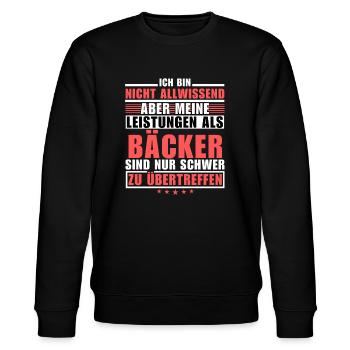 Unmatched performance as a baker - Stanley/Stella CHANGER Unisex Organic Sweatshirt - black - Front - Nik (191cm) & Marisol (170cm)