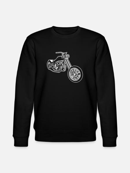 Chopper / Bobber Motorcycle 01_white - Stanley/Stella CHANGER Unisex Organic Sweatshirt - black