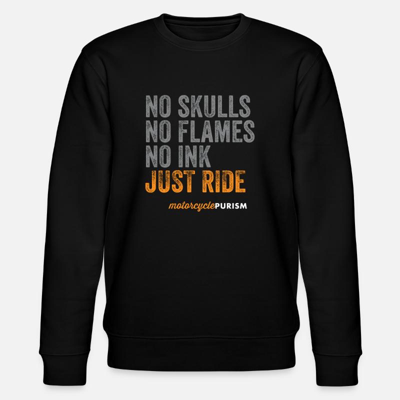 "Just Ride" - Bikershirt - Stanley/Stella Unisex Bio-Sweatshirt CHANGER  - Schwarz