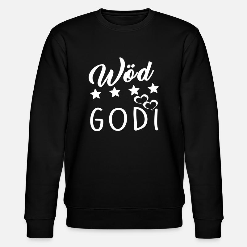 Wöd godi - Stanley/Stella Unisex Bio-Sweatshirt CHANGER - Schwarz