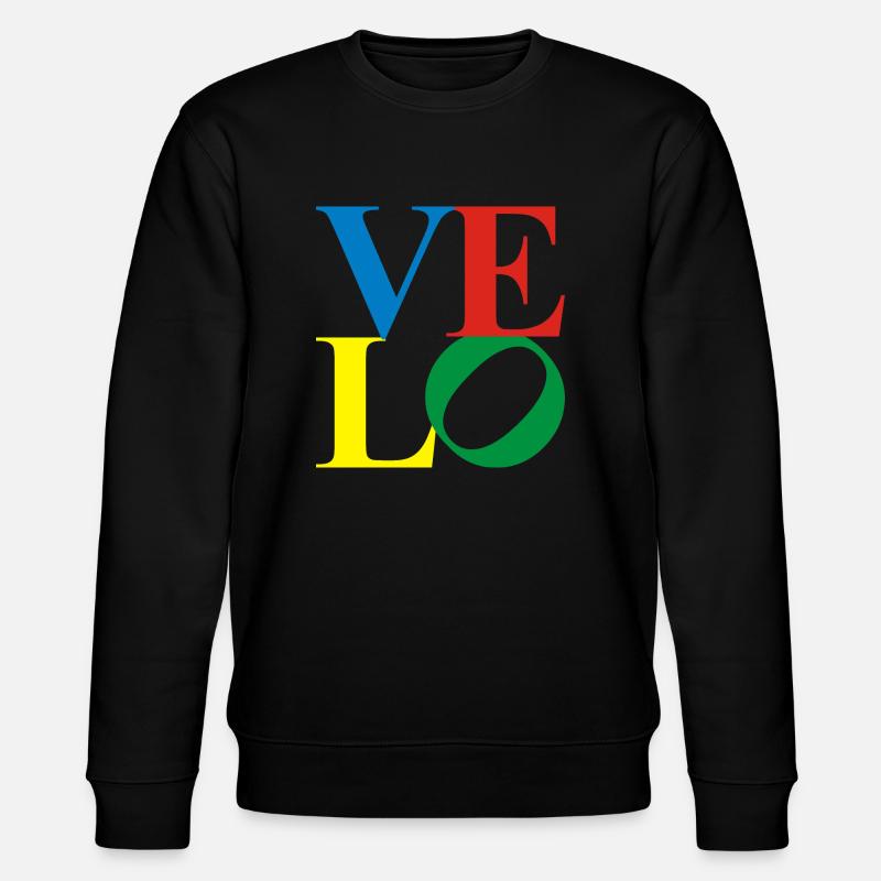 velo - love 4-farb - Stanley/Stella Unisex Bio-Sweatshirt CHANGER - Schwarz
