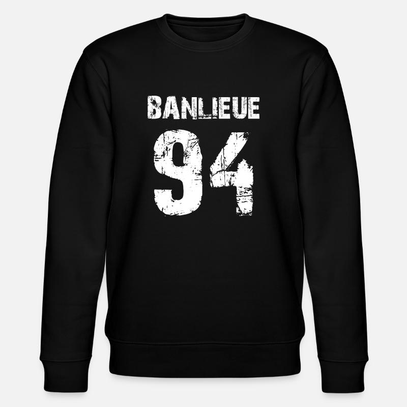 banlieue 94 - Stanley/Stella Unisex Bio-Sweatshirt CHANGER - Schwarz