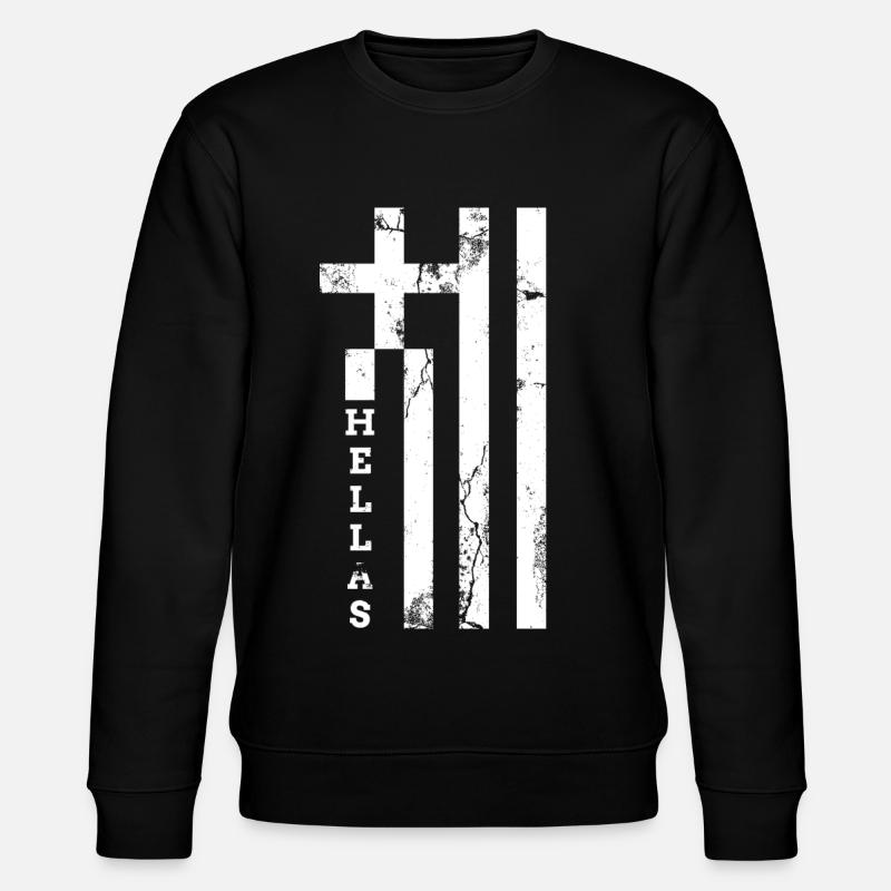 Grèce Drapeau Hellas Drapeau Blason - Sweat bio CHANGER Stanley/Stella Unisexe - noir