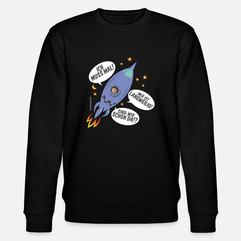 Astronaut in Rakete - Stanley/Stella Unisex Bio-Sweatshirt CHANGER  - Schwarz