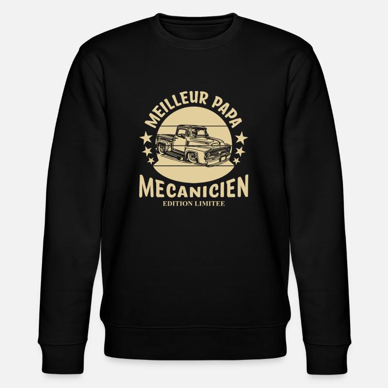 Mechanic dad - Stanley/Stella CHANGER Unisex Organic Sweatshirt - black