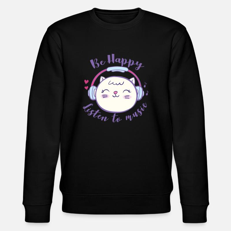 fröhlicher Chat MBP - Stanley/Stella Unisex Bio-Sweatshirt CHANGER  - Schwarz