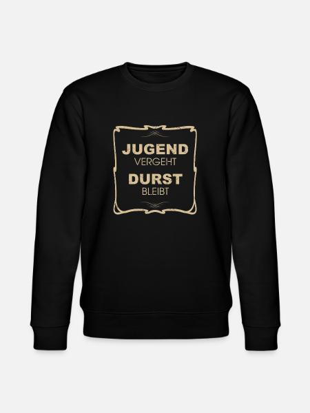 Jugend vergeht, Durst bleibt! - Stanley/Stella Unisex Bio-Sweatshirt CHANGER  - Schwarz