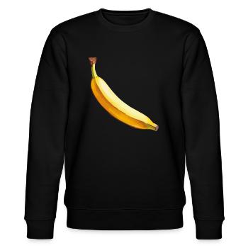 banane - Stanley/Stella Unisex Bio-Sweatshirt CHANGER  - Schwarz - Vorne - Nik (191cm) & Marisol (170cm)