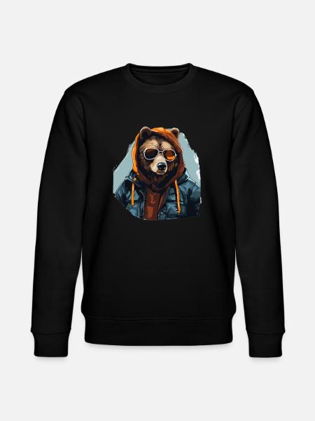 Street style bjørn | Bjørn elskere - Stanley/Stella økologisk unisex-sweatshirt CHANGER  - sort