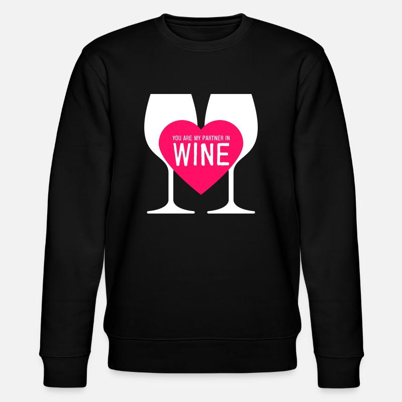 Partner in wine - Stanley/Stella Unisex Bio-Sweatshirt CHANGER  - Schwarz