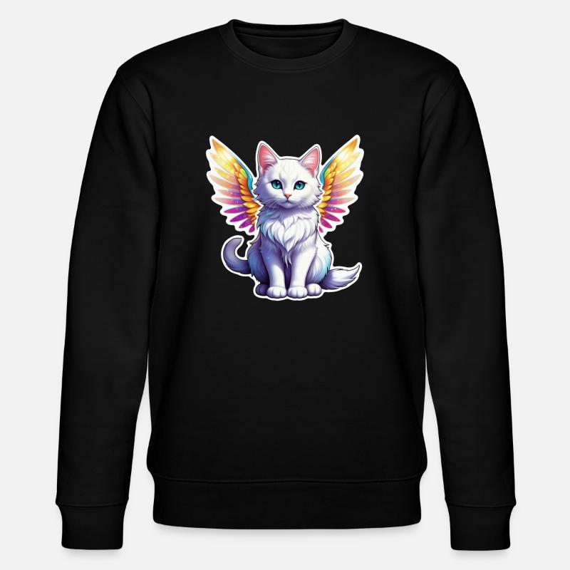 chat avec des ailes - Sweat bio CHANGER Stanley/Stella Unisexe - noir