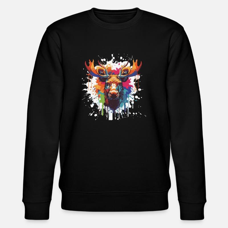 Elch - Stanley/Stella Unisex Bio-Sweatshirt CHANGER - Schwarz