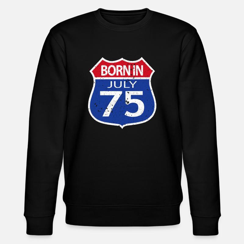 Born in July 1975 - Stanley/Stella CHANGER Unisex Organic Sweatshirt - black