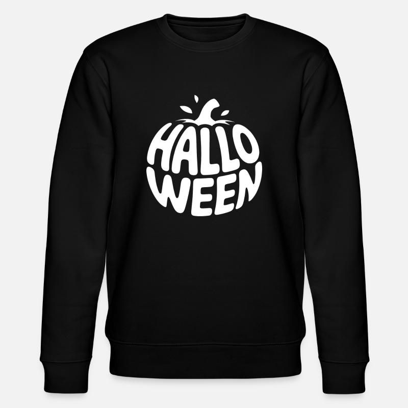 Pumpkin - Cool Vegetable Logo - Stanley/Stella CHANGER Unisex Organic Sweatshirt - black