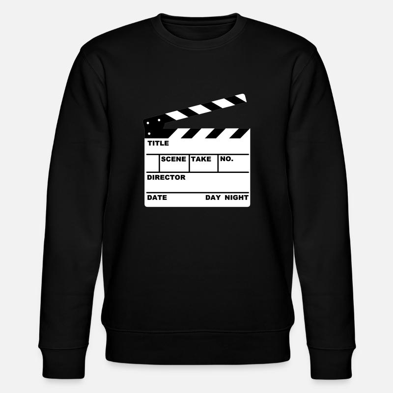 clapperboard (writable flex) - Stanley/Stella CHANGER Unisex Organic Sweatshirt - black