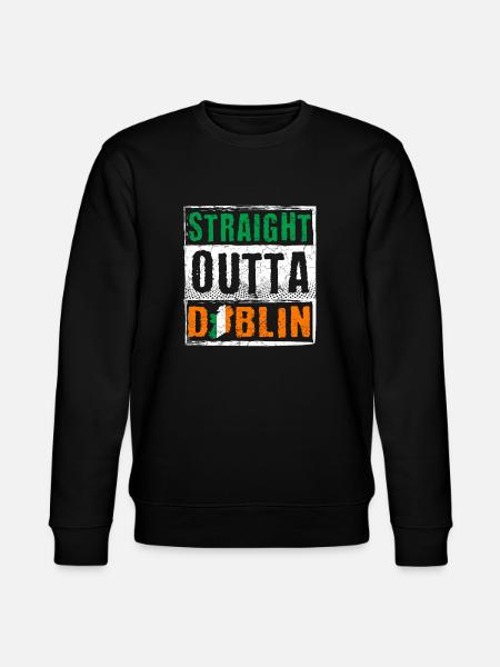 Straight Outta Dublin - Stanley/Stella CHANGER Unisex Organic Sweatshirt - black