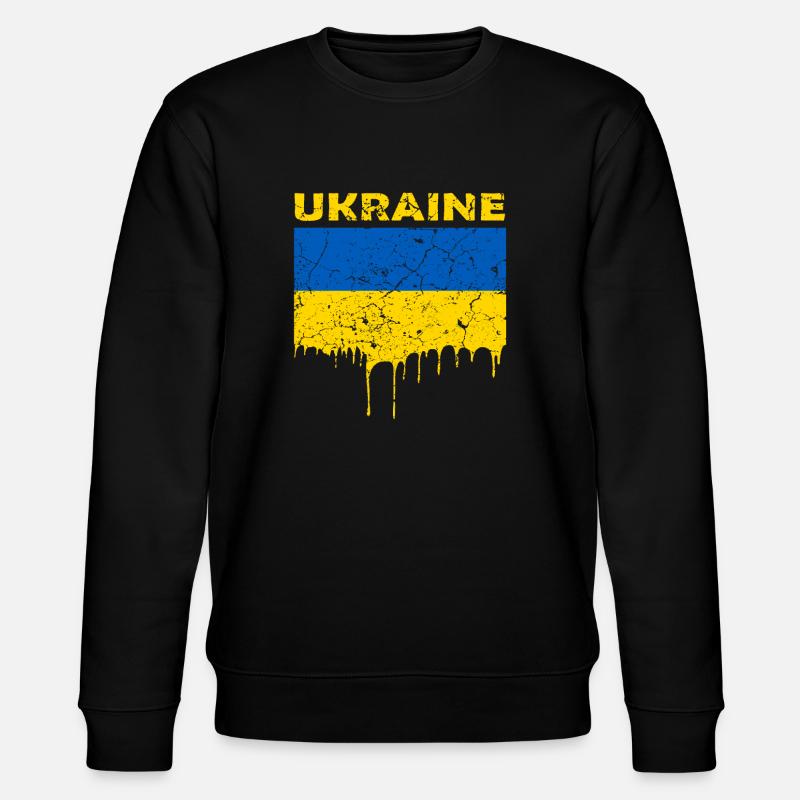 Ukraine Flagge - Stanley/Stella Unisex Bio-Sweatshirt CHANGER - Schwarz