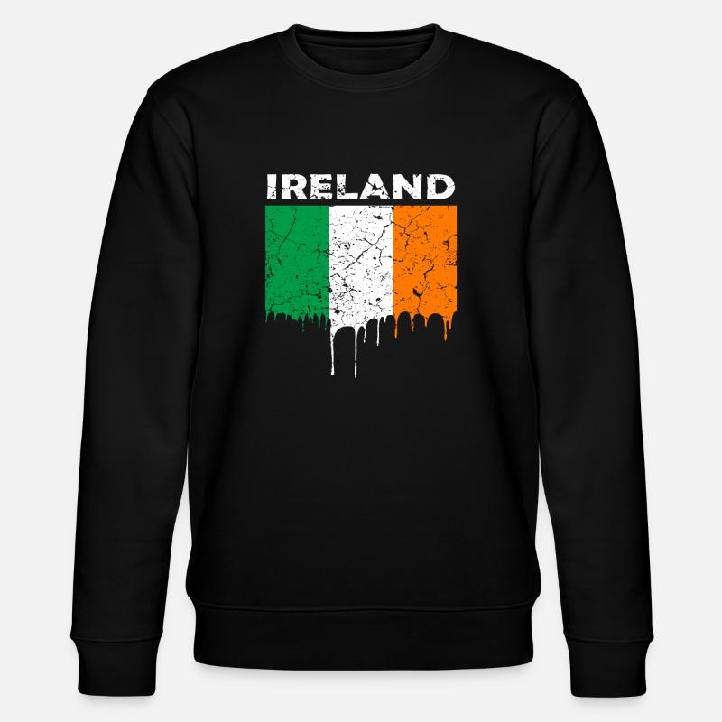 Irland Flagge - Stanley/Stella Unisex Bio-Sweatshirt CHANGER  - Schwarz