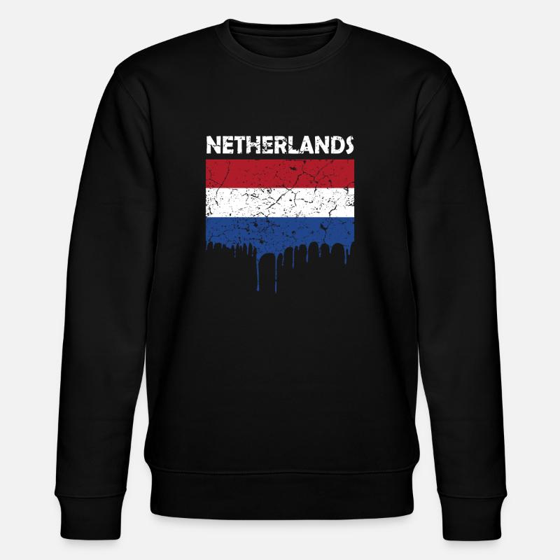 Niederlande Flagge - Stanley/Stella Unisex Bio-Sweatshirt CHANGER  - Schwarz