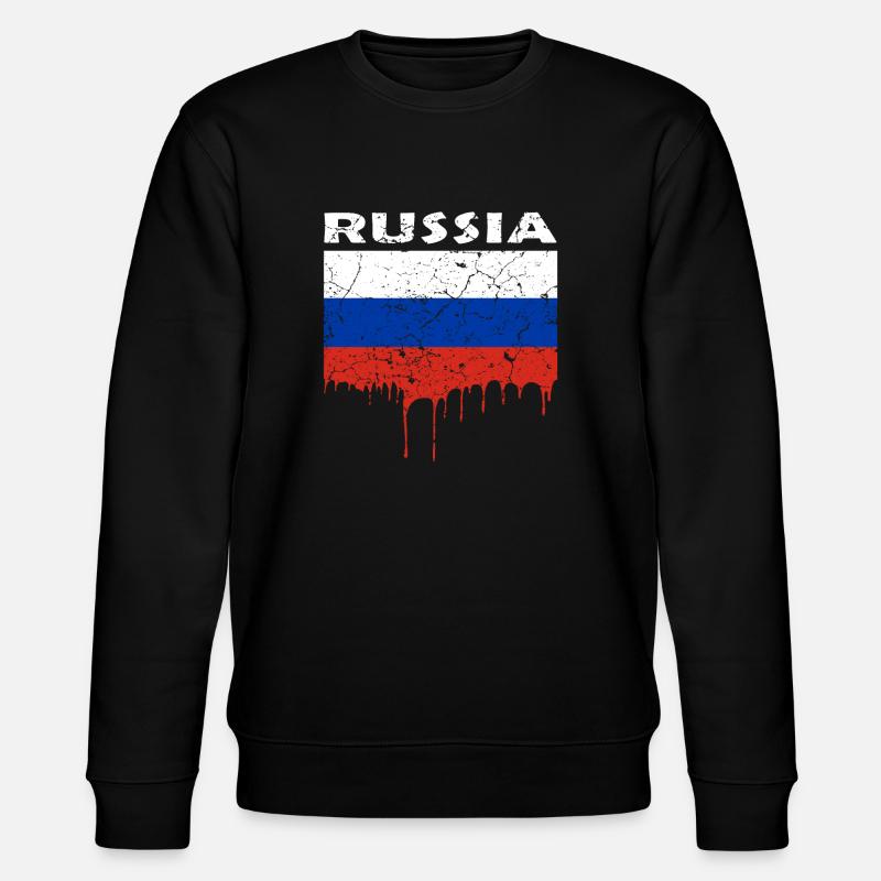 Russland - Stanley/Stella Unisex Bio-Sweatshirt CHANGER  - Schwarz