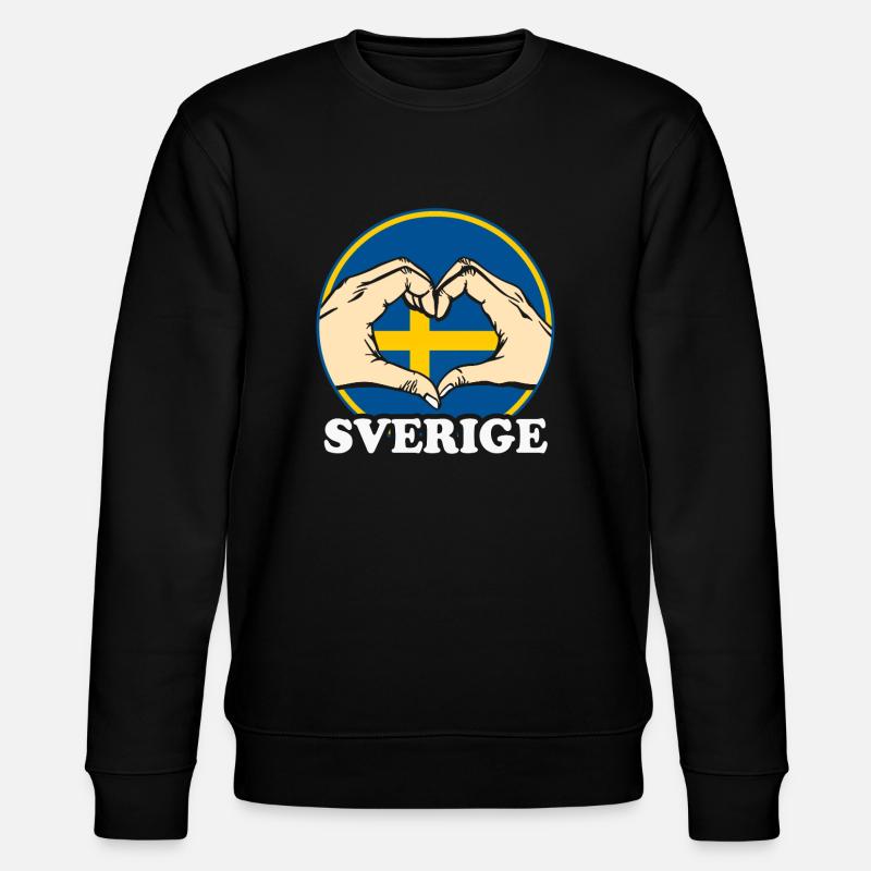 Schweden - Stanley/Stella Unisex Bio-Sweatshirt CHANGER  - Schwarz