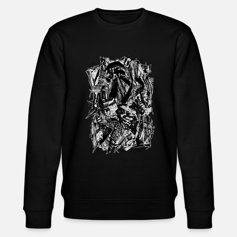 Death Abstraction - Stanley/Stella Unisex Bio-Sweatshirt CHANGER  - Schwarz