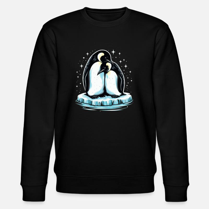 Pingouins amoureux - Sweat bio CHANGER Stanley/Stella Unisexe - noir