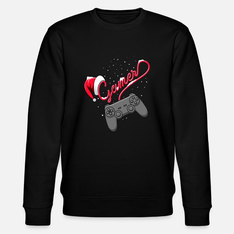 Gamer christmas controller - Stanley/Stella CHANGER Unisex Organic Sweatshirt - black