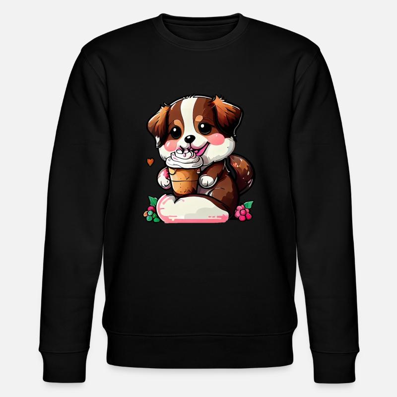 Glück mit Hund - Stanley/Stella Unisex Bio-Sweatshirt CHANGER  - Schwarz