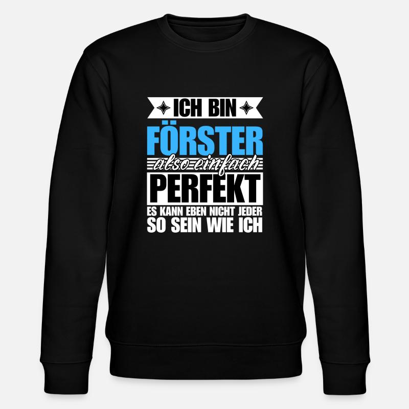 Perfekter Förster - Stanley/Stella Unisex Bio-Sweatshirt CHANGER  - Schwarz