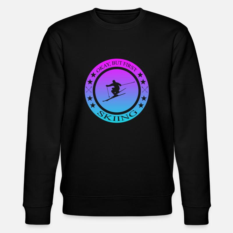 Ski Spruch - Stanley/Stella Unisex Bio-Sweatshirt CHANGER - Schwarz